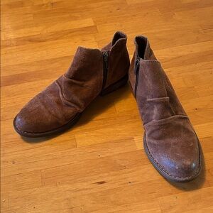 Born Brown Suede Ankle Booties